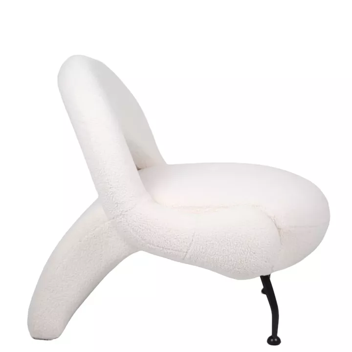 Πολυθρόνα PASIPHAE Μπεζ Ύφασμα/Μέταλλο/Ξύλο 80x86x80cm