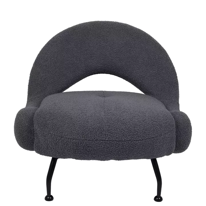 Πολυθρόνα PASIPHAE Γκρι Ύφασμα/Μέταλλο/Ξύλο 80x86x80cm