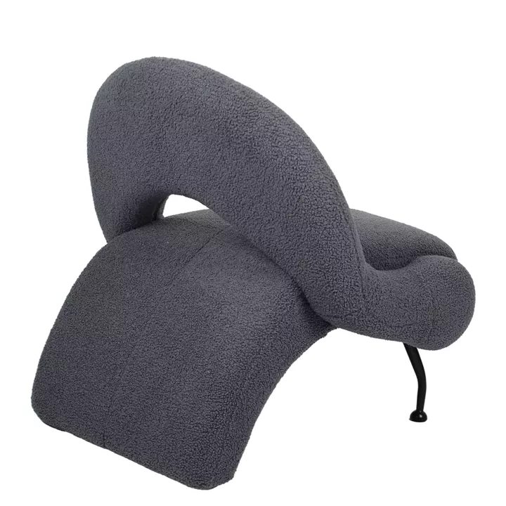 Πολυθρόνα PASIPHAE Γκρι Ύφασμα/Μέταλλο/Ξύλο 80x86x80cm