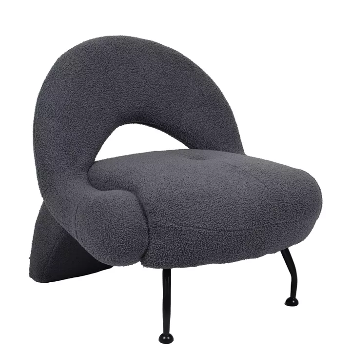 Πολυθρόνα PASIPHAE Γκρι Ύφασμα/Μέταλλο/Ξύλο 80x86x80cm