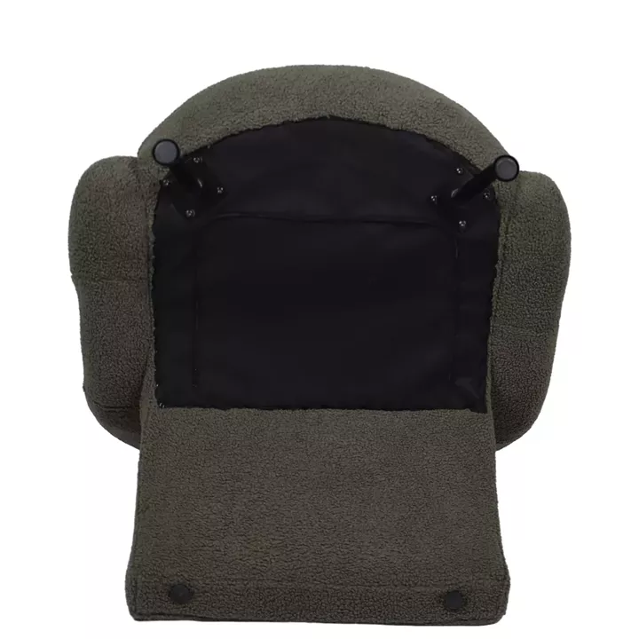 Πολυθρόνα PASIPHAE Πράσινο Ύφασμα/Μέταλλο/Ξύλο 80x86x80cm