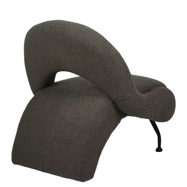 Πολυθρόνα PASIPHAE Πράσινο Ύφασμα/Μέταλλο/Ξύλο 80x86x80cm