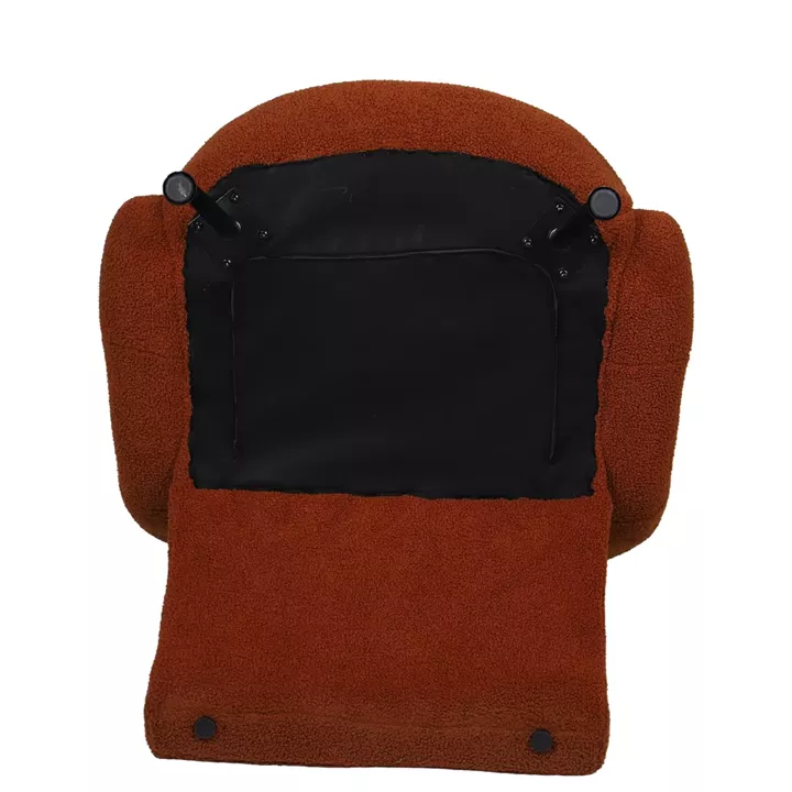 Πολυθρόνα PASIPHAE Πορτοκαλί Ύφασμα/Μέταλλο/Ξύλο 80x86x80cm