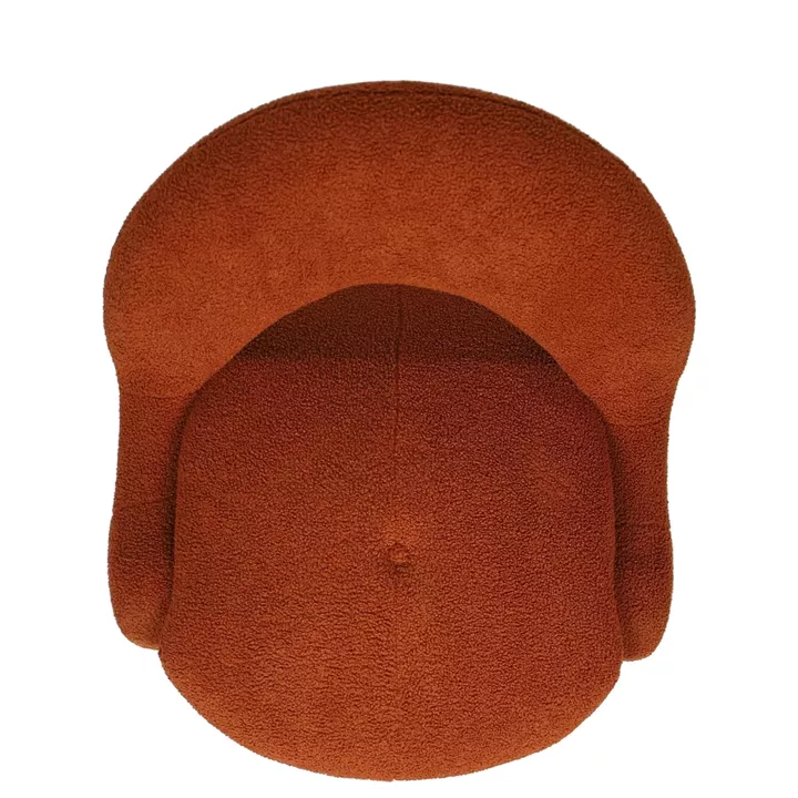 Πολυθρόνα PASIPHAE Πορτοκαλί Ύφασμα/Μέταλλο/Ξύλο 80x86x80cm