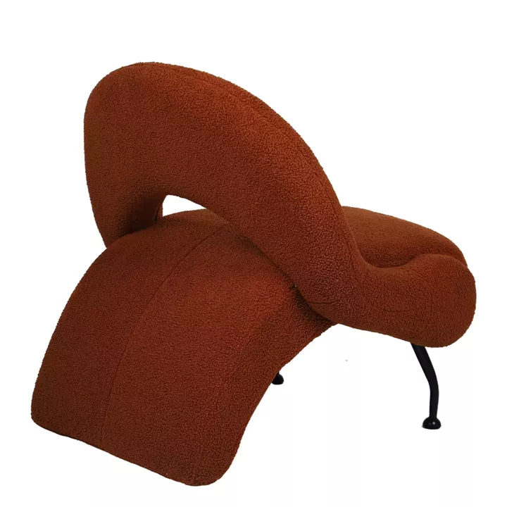 Πολυθρόνα PASIPHAE Πορτοκαλί Ύφασμα/Μέταλλο/Ξύλο 80x86x80cm