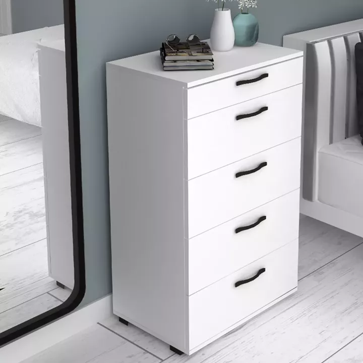 Συρταριέρα Helia Megapap χρώμα λευκό 60x44x108εκ.