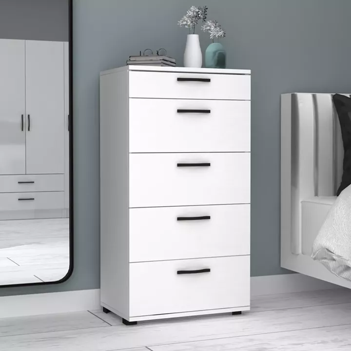 Συρταριέρα Helia Megapap χρώμα λευκό 60x44x108εκ.