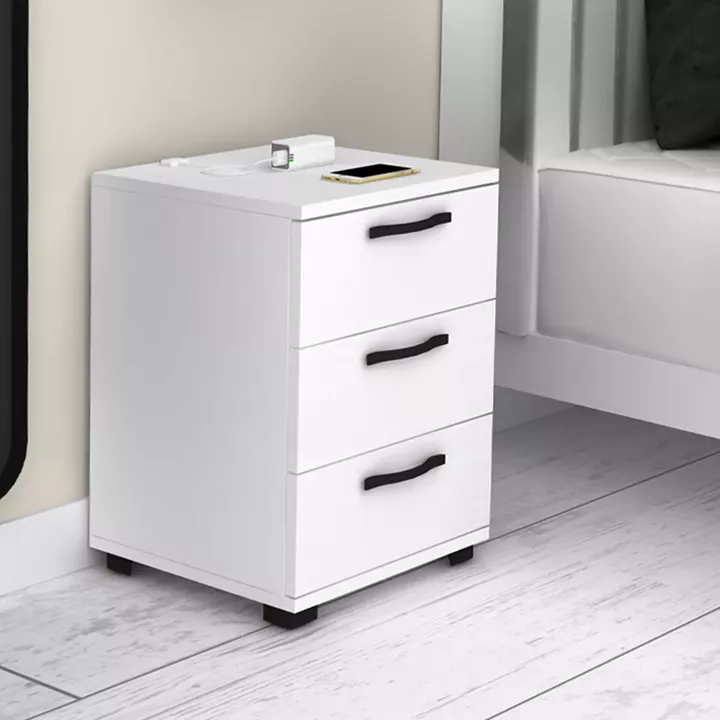 Κομοδίνο - συρταριέρα γραφείου Roco Megapap χρώμα λευκό 40x39x57εκ.