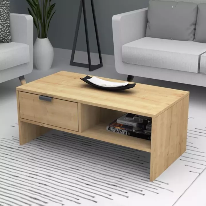 Τραπεζάκι σαλονιού Galaxy Megapap χρώμα φυσικό οξιάς 100x50x42εκ.