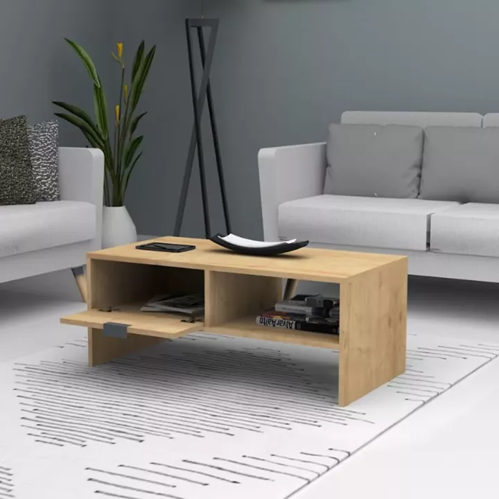 Τραπεζάκι σαλονιού Galaxy Megapap χρώμα φυσικό οξιάς 100x50x42εκ.