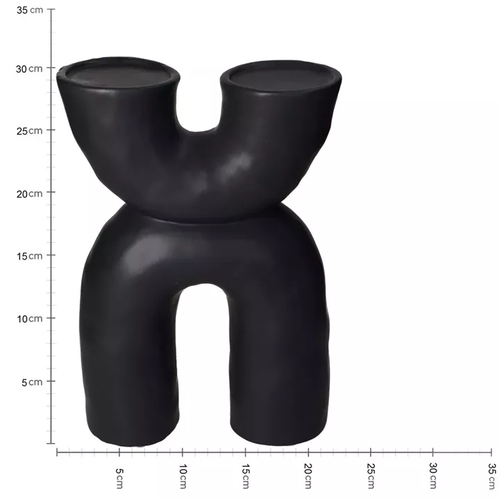 Κηροπήγιο ArteLibre Μαύρο Κεραμικό 21x10.5x31cm