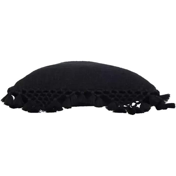 Μαξιλάρι ArteLibre Με Φούντες Μαύρο Βαμβακερό 45x45cm