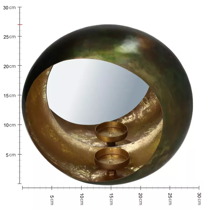 Καθρέπτης ArteLibre Πράσινο Μέταλλο 29x13x27cm