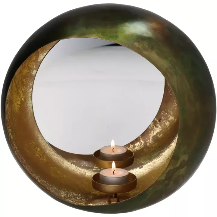 Καθρέπτης ArteLibre Πράσινο Μέταλλο 29x13x27cm