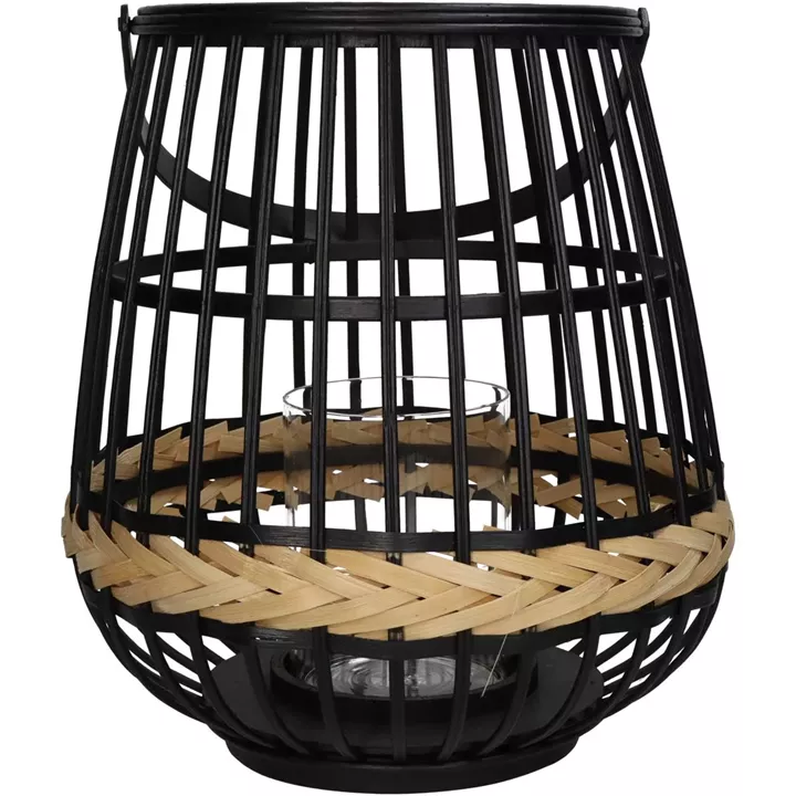 Φανάρι ArteLibre Μαύρο Μπαμπού 29.5x29.5x32cm