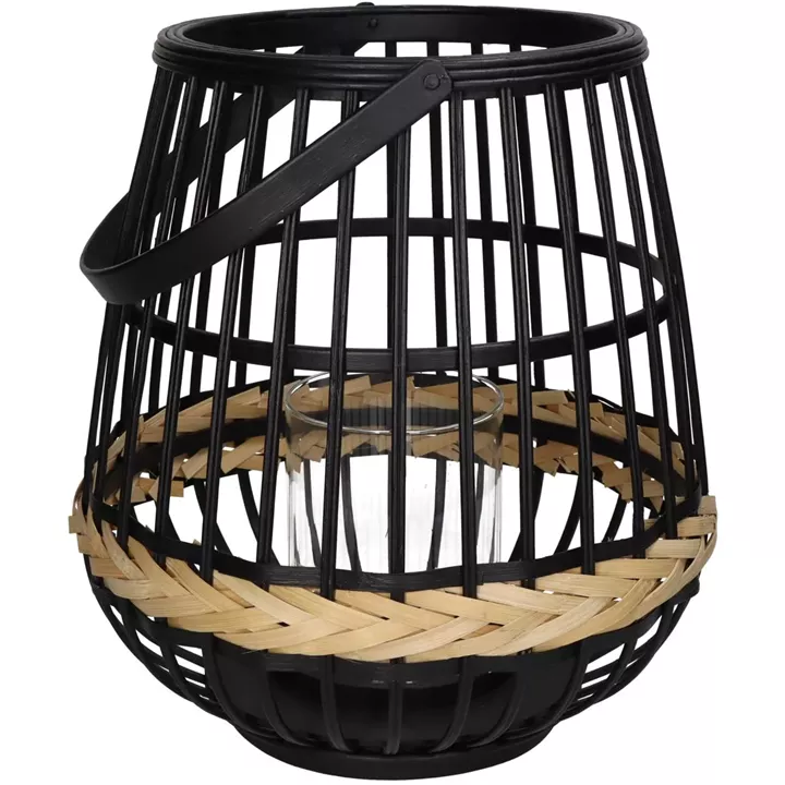Φανάρι ArteLibre Μαύρο Μπαμπού 29.5x29.5x32cm