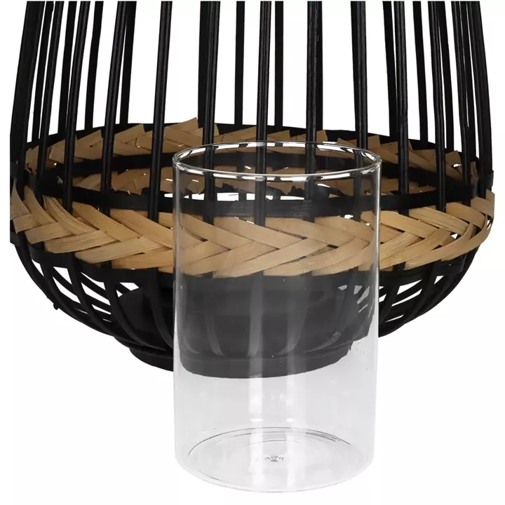 Φανάρι ArteLibre Μαύρο Μπαμπού 29.5x29.5x32cm