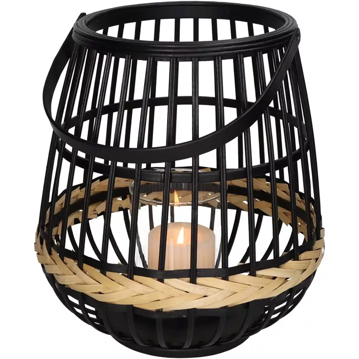 Φανάρι ArteLibre Μαύρο Μπαμπού 29.5x29.5x32cm