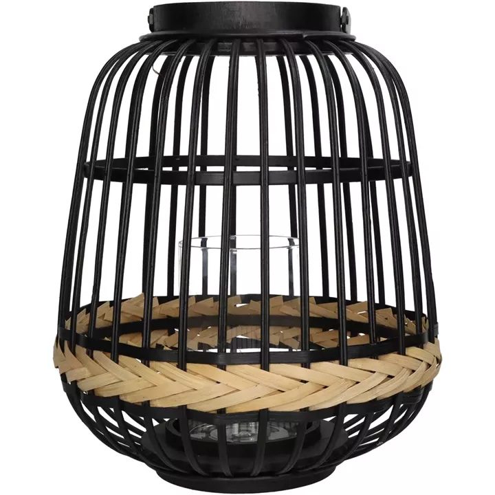 Φανάρι ArteLibre Μαύρο Μπαμπού 29.5x29.5x34.5cm