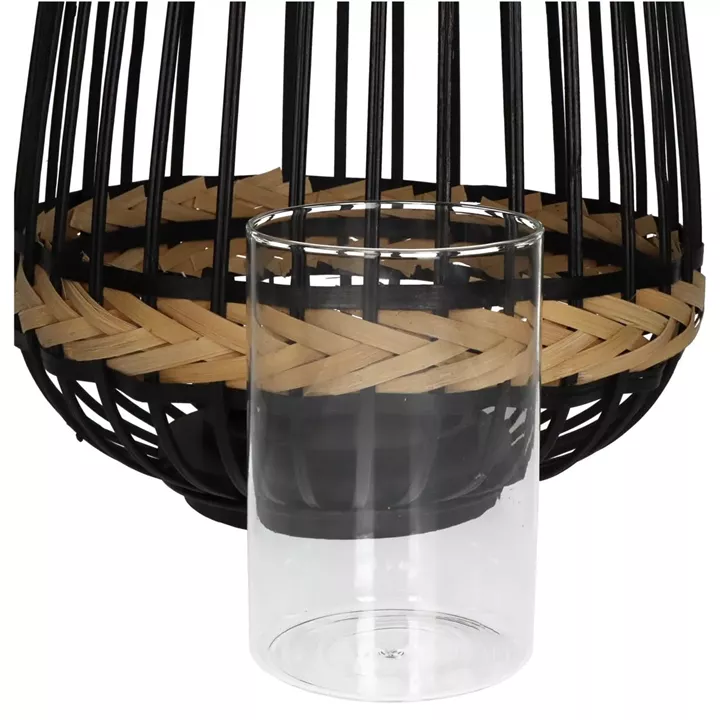 Φανάρι ArteLibre Μαύρο Μπαμπού 29.5x29.5x34.5cm