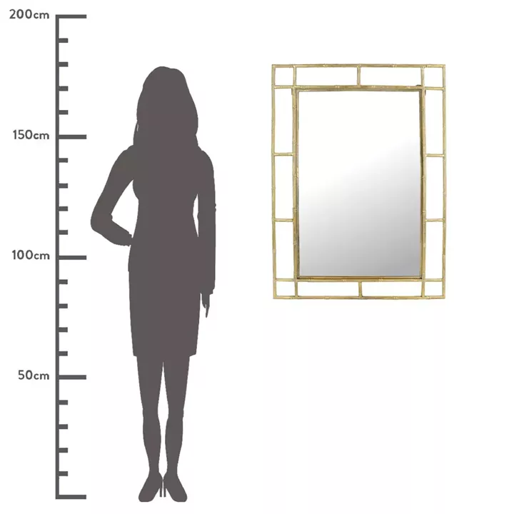 Καθρέπτης ArteLibre Χρυσό Μέταλλο 69.5x3x99cm