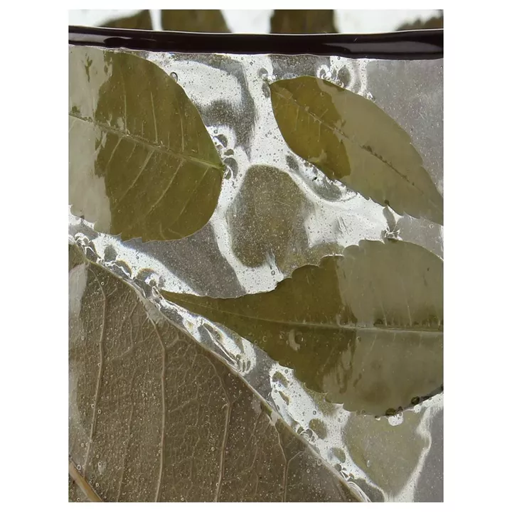 Κηροπήγιο ArteLibre Φύλλα Τσαγιού Διάφανο Γυαλί 20x20x20cm