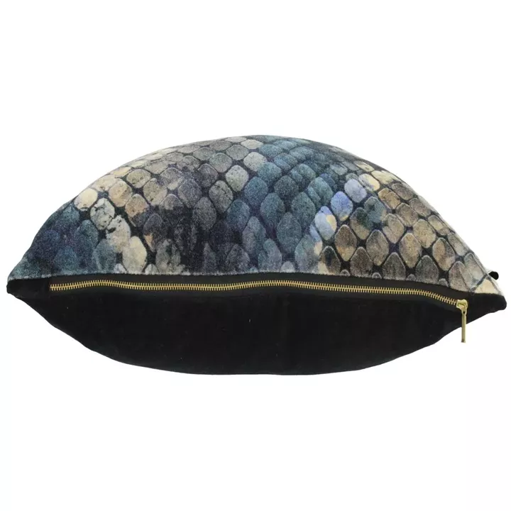 Μαξιλάρι ArteLibre Δέρμα Φιδιού Μπλε Βελούδο 45x45cm