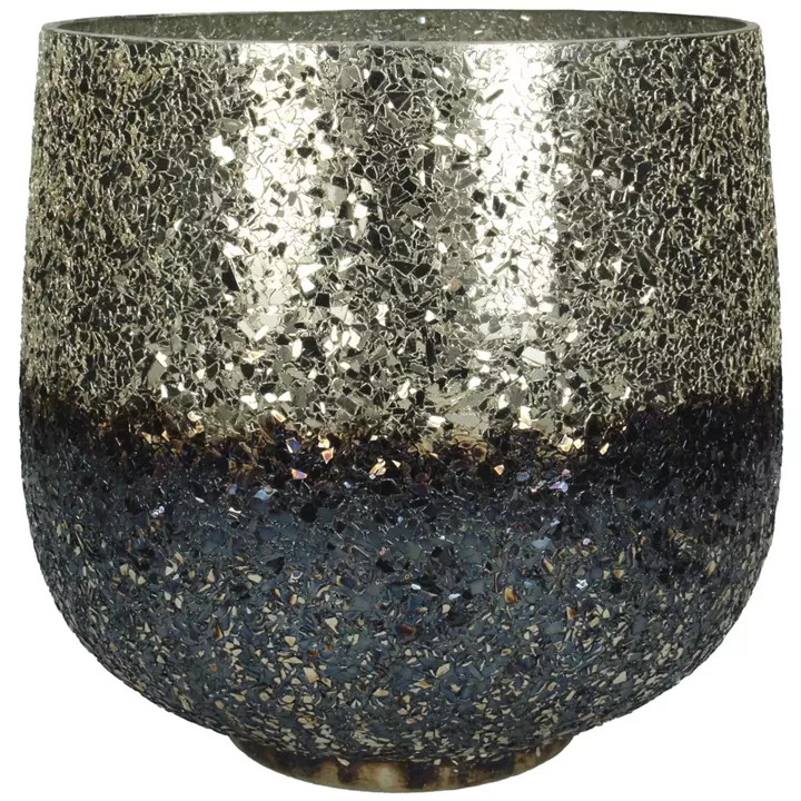 Κηροπήγιο ArteLibre Ασημί Γυαλί 20x20x20cm