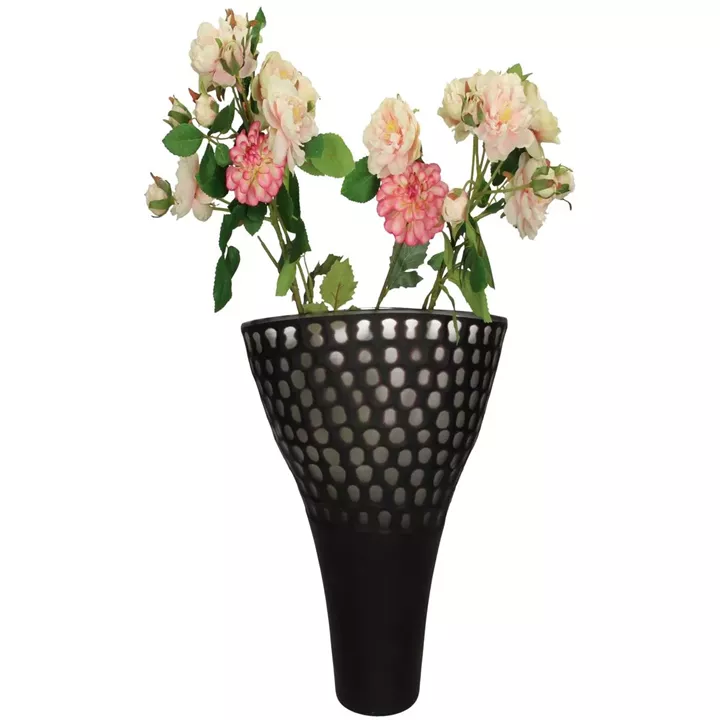 Βάζο ArteLibre Μαύρο Γυαλί 33x26x38cm