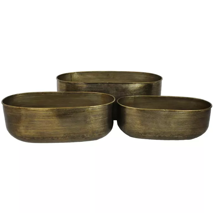 Κασπώ ArteLibre Μπρονζέ Μέταλλο 74x34.5x29cm Σετ 3Τμχ