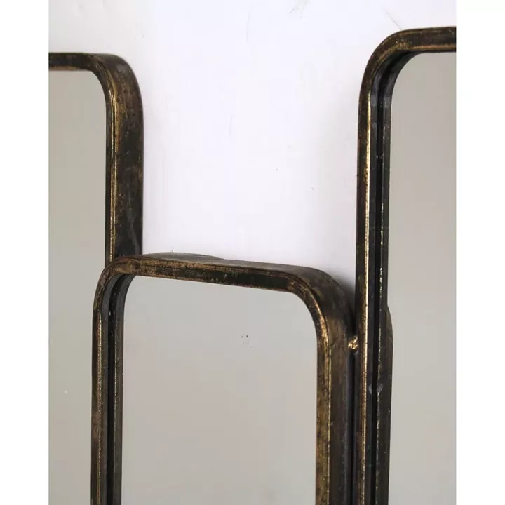 Καθρέπτης ArteLibre Καφέ Μέταλλο 100x4.5x60cm