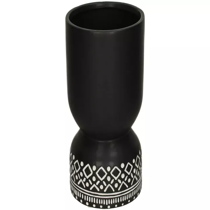 Κασπώ ArteLibre Tribal Μαύρο Κεραμικό 15x15x27.5cm