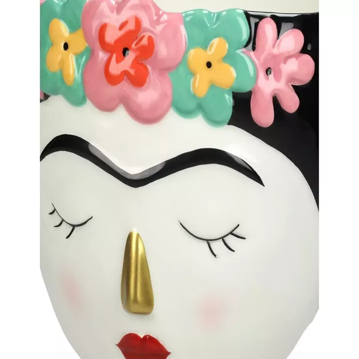 Κασπώ ArteLibre Γυναίκα Με Λουλούδια Πολύχρωμο Δολομίτης 15.6x15.5x19.5cm