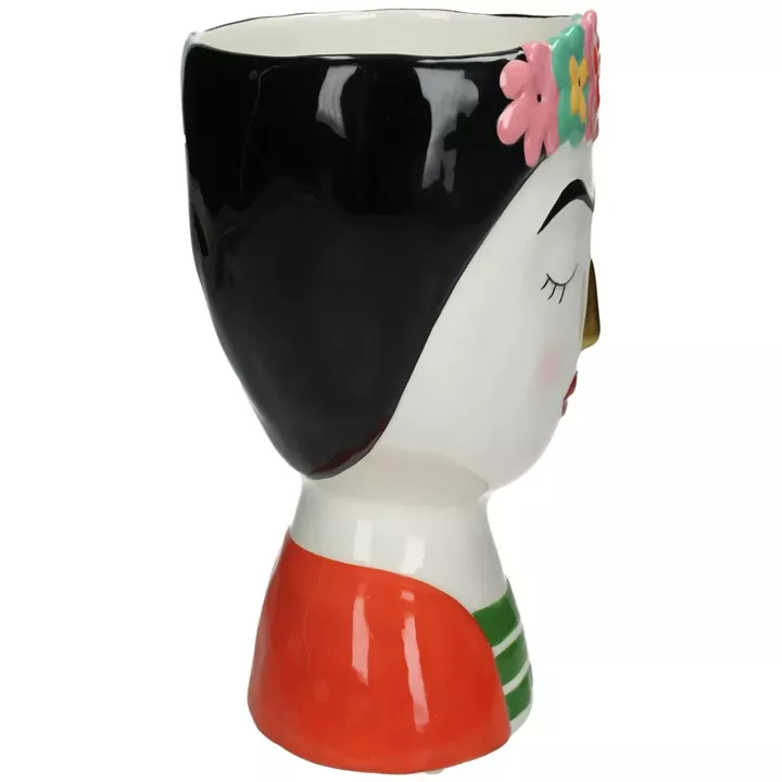 Κασπώ ArteLibre Γυναίκα Με Λουλούδια Πολύχρωμο Δολομίτης 15.6x15.5x19.5cm