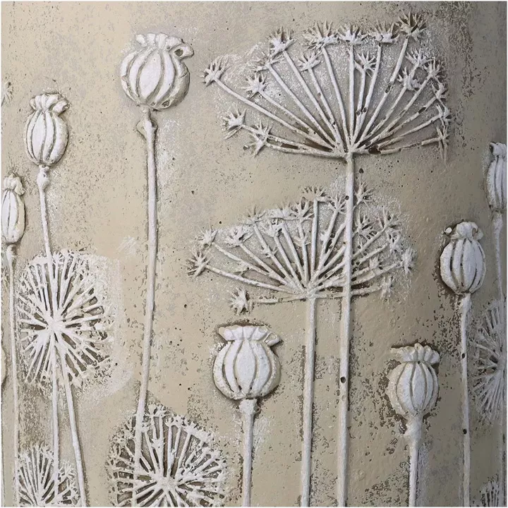 Κασπώ ArteLibre Λουλούδια Ιβουάρ Τσιμέντο 18x18x30cm