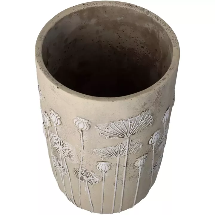 Κασπώ ArteLibre Λουλούδια Ιβουάρ Τσιμέντο 18x18x30cm