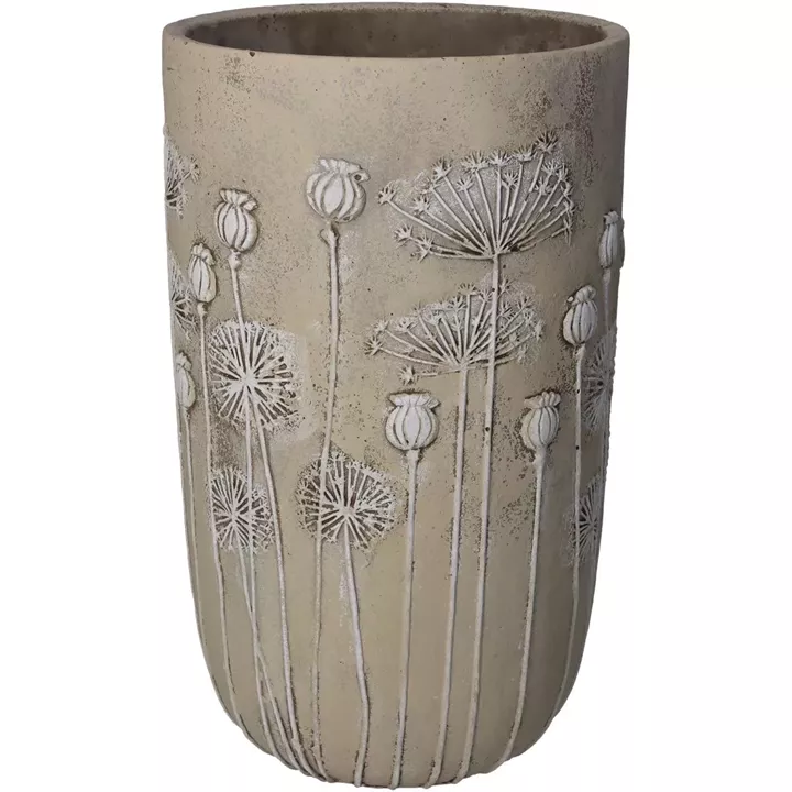 Κασπώ ArteLibre Λουλούδια Ιβουάρ Τσιμέντο 18x18x30cm