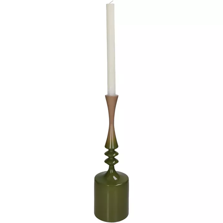 Κηροπήγιο ArteLibre Πράσινο Αλουμίνιο 11x11x38cm
