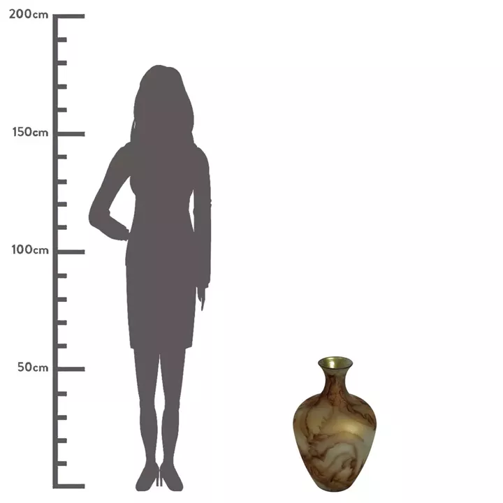 Βάζο ArteLibre Καφέ Ανακυκλωμένο Γυαλί 40x40x65cm