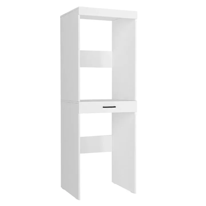 Έπιπλο πλυντηρίου - στεγνωτηρίου Fika Megapap χρώμα λευκό 67x61,8x198,5εκ.