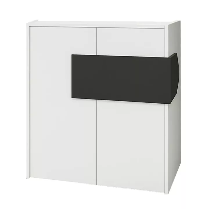 Γραφείο υποδοχής - reception Aloha Megapap με LED χρώμα λευκό - ανθρακί 95,5x40x110,3εκ.