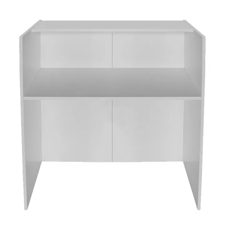 Γραφείο υποδοχής - reception Aloha Megapap με LED χρώμα λευκό - ανθρακί 95,5x40x110,3εκ.