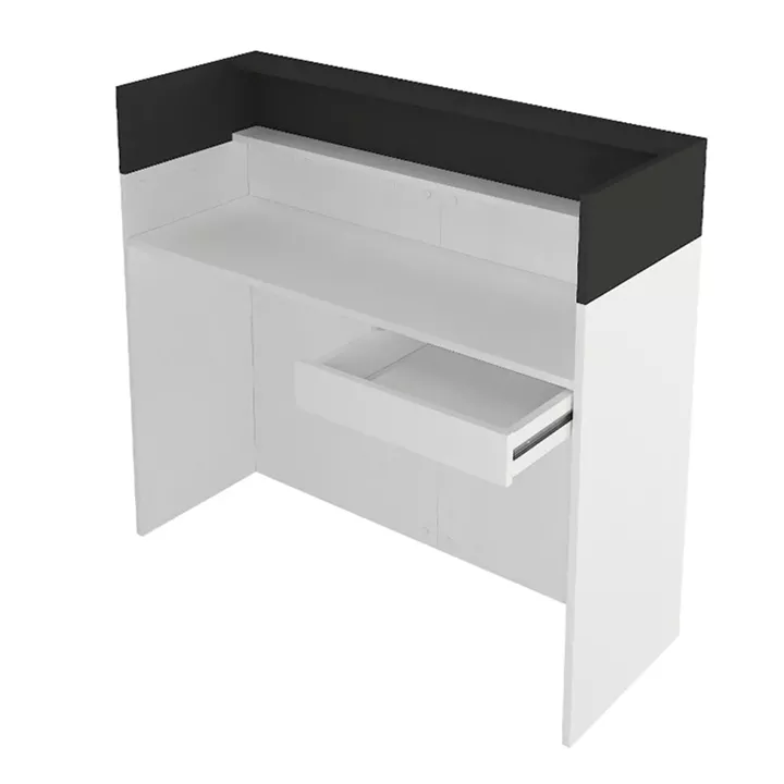 Γραφείο υποδοχής - reception Wilko Megapap με LED χρώμα λευκό - ανθρακί 113,6x42x110εκ.