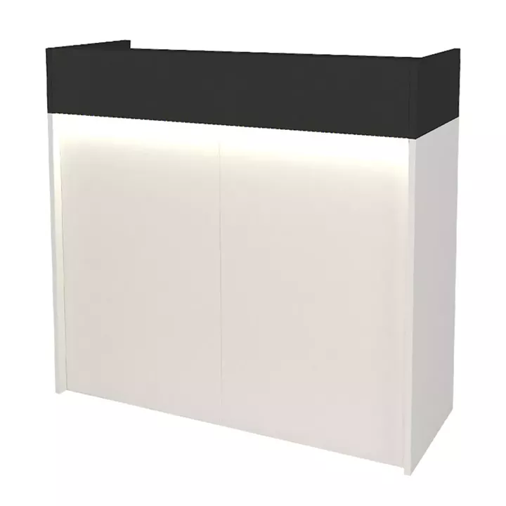 Γραφείο υποδοχής - reception Wilko Megapap με LED χρώμα λευκό - ανθρακί 113,6x42x110εκ.