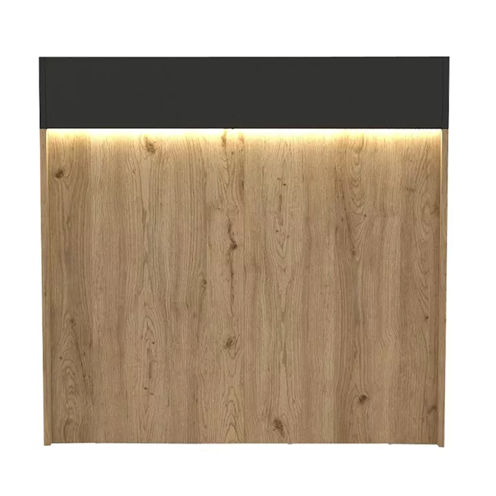Γραφείο υποδοχής - reception Wilko Megapap με LED χρώμα sepet oak - ανθρακί 113,6x42x110εκ.