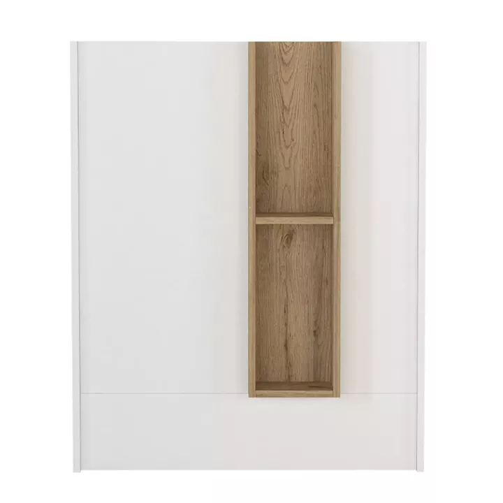 Γραφείο υποδοχής - reception Bonveno Megapap χρώμα λευκό - sepet oak 90x43,2x110εκ.