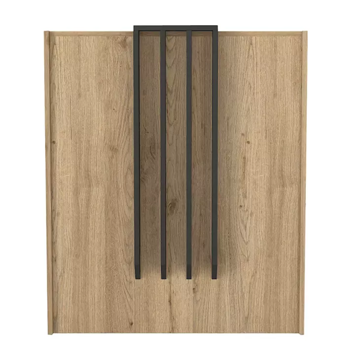 Γραφείο υποδοχής - reception Hola Megapap χρώμα sepet oak - ανθρακί 93,6x45,2x110,3εκ.