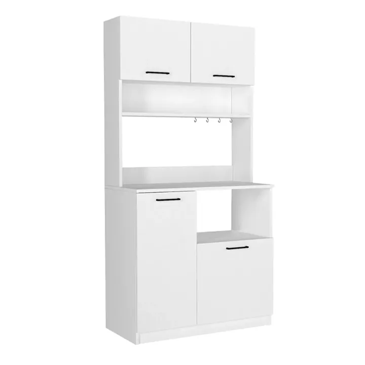 Έπιπλο κουζίνας Tuco 2 Megapap χρώμα λευκό 90x40x180εκ.