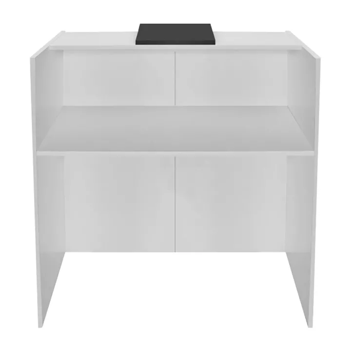 Γραφείο υποδοχής - reception Hola Megapap χρώμα λευκό - ανθρακί 93,6x45,2x110,3εκ.