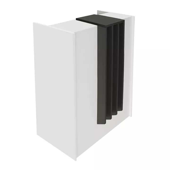 Γραφείο υποδοχής - reception Hola Megapap χρώμα λευκό - ανθρακί 93,6x45,2x110,3εκ.